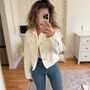H&M White Denim Jacket